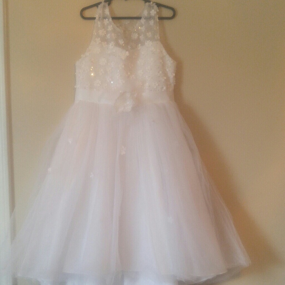 Little girl bridal or flower girl dress